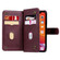 iPhone 11 Multifunctional Magnetic Copper Buckle Horizontal Flip Solid Color Leather Case with 10 Card Slots & Wallet & Holder & Photo Frame - Wine Red