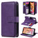 iPhone 11 Multifunctional Magnetic Copper Buckle Horizontal Flip Solid Color Leather Case with 10 Card Slots & Wallet & Holder & Photo Frame - Purple