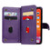 iPhone 11 Multifunctional Magnetic Copper Buckle Horizontal Flip Solid Color Leather Case with 10 Card Slots & Wallet & Holder & Photo Frame - Purple