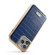Fierre Shann Crocodile Texture Electroplating PU Phone Case iPhone 11 - Blue