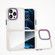 iPhone 11 Colorful Metal Lens Ring Phone Case  - White