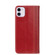 iPhone 11 Grid Texture Magnetic PU + TPU Horizontal Flip Leather Case with Holder & Card Slot  - Red