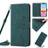iPhone 11 Skin Feel Heart Pattern Leather Phone Case With Lanyard  - Green