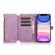 iPhone 11 Dream 9-Card Wallet Zipper Bag Leather Phone Case - Purple