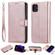 iPhone 11 Solid Color Horizontal Flip Protective Case with Holder & Card Slots & Wallet & Photo Frame & Lanyard - Rose Gold