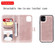 iPhone 11 Solid Color Horizontal Flip Protective Case with Holder & Card Slots & Wallet & Photo Frame & Lanyard - Rose Gold