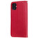 iPhone 11 Solid Color Horizontal Flip Protective Case with Holder & Card Slots & Wallet & Photo Frame & Lanyard - Red