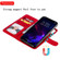 iPhone 11 Solid Color Horizontal Flip Protective Case with Holder & Card Slots & Wallet & Photo Frame & Lanyard - Red