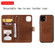 iPhone 11 Solid Color Horizontal Flip Protective Case with Holder & Card Slots & Wallet & Photo Frame & Lanyard - Brown