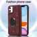 iPhone 11 Armor Ring Wallet Back Cover Phone Case - Wine Red