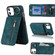 iPhone 11 Retro Ring and Zipper RFID Card Slot Phone Case - Blue