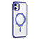 iPhone 11 Skin Feel MagSafe Shockproof Phone Case with Holder - Dark Blue