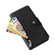 iPhone 11 Rivet Buckle 9 Cards Three Fold Leather Phone Case  - Black
