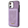iPhone 11 N.BEKUS Vertical Flip Card Slot RFID Phone Case  - Purple