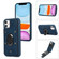 iPhone 11 Armor Ring Wallet Back Cover Phone Case - Blue