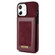 iPhone 11 N.BEKUS Vertical Flip Card Slot RFID Phone Case  - Wine Red