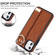 iPhone 11 Non-slip Full Coverage Ring PU Phone Case with Wristband - Brown