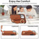 iPhone 11 Non-slip Full Coverage Ring PU Phone Case with Wristband - Brown