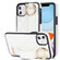 iPhone 11 Non-slip Full Coverage Ring PU Phone Case with Wristband - White