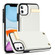 iPhone 11 Metal Buckle Card Slots Phone Case - White