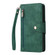 iPhone 11 Rivet Buckle 9 Cards Three Fold Leather Phone Case  - Green