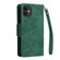 iPhone 11 Rivet Buckle 9 Cards Three Fold Leather Phone Case  - Green