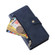 iPhone 11 Rivet Buckle 9 Cards Three Fold Leather Phone Case  - Blue