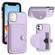 iPhone 11 Shockproof Leather Phone Case with Card Holder - Purple