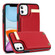 iPhone 11 Metal Buckle Card Slots Phone Case - Red