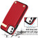 iPhone 11 Metal Buckle Card Slots Phone Case - Red
