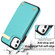 iPhone 11 Metal Buckle Card Slots Phone Case - Green