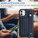 iPhone 11 Shockproof Leather Phone Case with Wrist Strap - Blue
