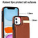 iPhone 11 Metal Buckle Card Slots Phone Case - Brown