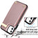 iPhone 11 Metal Buckle Card Slots Phone Case - Rose Gold