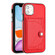 iPhone 11 Shockproof Leather Phone Case with Card Holder - Red