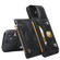 iPhone 11 Zipper Wallet Bag PU Back Cover Shockrpoof Phone Case with Holder & Card Slots & Wallet  - Black