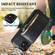 iPhone 11 Zipper Wallet Bag PU Back Cover Shockrpoof Phone Case with Holder & Card Slots & Wallet  - Black