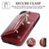 iPhone 11 Zipper Wallet Bag PU Back Cover Shockrpoof Phone Case with Holder & Card Slots & Wallet  - Red