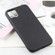 iPhone 11 Bead Texture Genuine Leather Protective Case  - Black