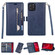 iPhone 11 Multifunctional Zipper Horizontal Flip Leather Case with Holder & Wallet & 9 Card Slots & Lanyard - Blue