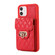 iPhone 11 Card Slot Leather Phone Case - Red