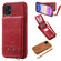 iPhone 11 Vertical Flip Shockproof Leather Protective Case with Short Rope, Support Card Slots & Bracket & Photo Holder & Wallet Function - Red