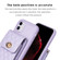 iPhone 11 Vertical Metal Buckle Wallet Rhombic Leather Phone Case - Purple