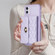 iPhone 11 Horizontal Metal Buckle Wallet Rhombic Leather Phone Case - Purple