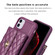 iPhone 11 Horizontal Metal Buckle Wallet Rhombic Leather Phone Case - Dark Purple
