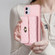 iPhone 11 Horizontal Metal Buckle Wallet Rhombic Leather Phone Case - Pink
