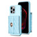 iPhone 14 Pro Max Horizontal Metal Buckle Wallet Rhombic Leather Phone Case - Blue