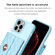 iPhone 14 Pro Max Horizontal Metal Buckle Wallet Rhombic Leather Phone Case - Blue