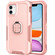 3 in 1 PC + TPU Phone Case with Ring Holder iPhone 11 - Pink