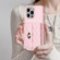 iPhone 14 Pro Max Horizontal Metal Buckle Wallet Rhombic Leather Phone Case - Pink